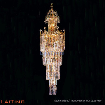 Éclairage décoratif contemporain Stair Crystal Lustre Pendentif Lampe suspendue
